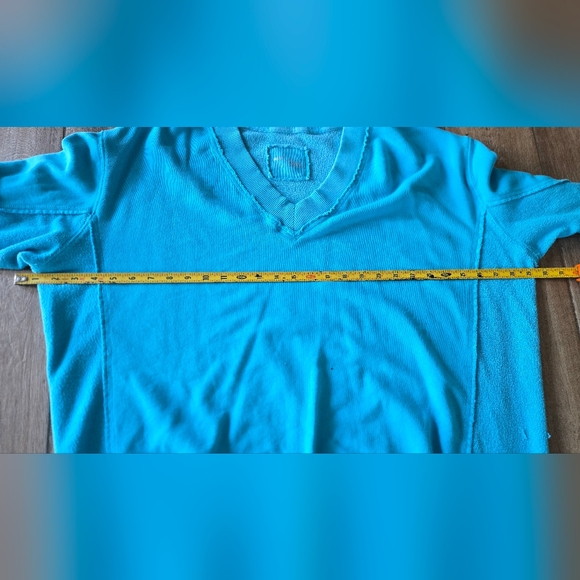 Aerie Vacay Every Day V-Neck Oversized Sweater in Barbados Size Medium - Picture 9 of 9